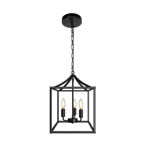 Gracie Oaks Doersten 3 Light Black Lantern Pendant & Reviews Wayfair